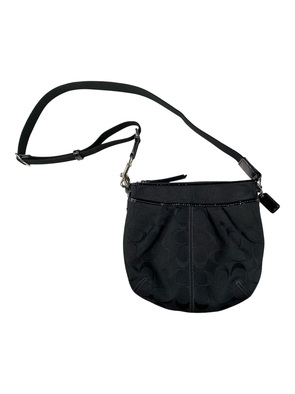 Coach Jacquard Crossbody Black Swingback Small Y2K Early 2000Excellent Condition
